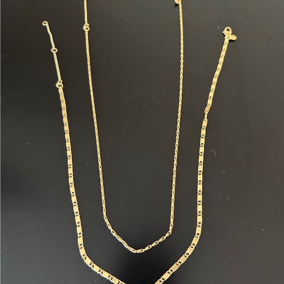 Madewell Two-Piece Chain Necklace Set- Like New - Picture 2 of 3